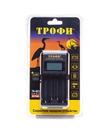 Зар уст ТРОФИ TR-803 LCD скоростное (для акк.АА и ААА) (уп.6) оптом со склада в Новосибирске. Большой каталог зарядных устройств оптом со склада в Новосибриске.