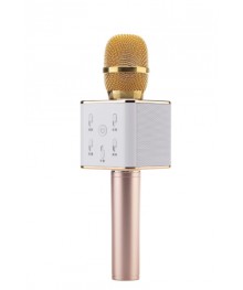 Микрофон OT-ERM04 золото (Q7) для караоке беспроводной (Bluetooth, динамики, USB/microSD)ада. Большой каталог микрофонов для караоке RITMIX, Defender оптом с доставкой по Дальнему Востоку.