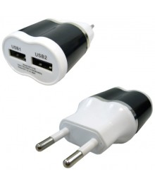 Блок пит USB сетевой  Орбита OT-APU11 (BS-2033) (2*USB, 5B, 2100mA)USB Блоки питания, зарядки оптом с доставкой по России.