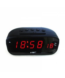 часы настольные VST-803С-1 авто (красный)стоку. Большой каталог будильников оптом со склада в Новосибирске. Будильники оптом по низкой цене.