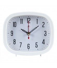 Часы будильник  B5-003 белый Классикастоку. Большой каталог будильников оптом со склада в Новосибирске. Будильники оптом по низкой цене.