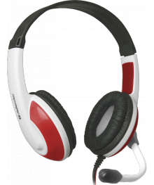 гарнитура Defender Warhead G-120 красн+белый, игровые , кабель 2м