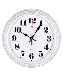 Часы настенные СН 2950 - 003 Классика корпус белый с серебром круглые 28,5см (10)астенные часы оптом с доставкой по Дальнему Востоку. Настенные часы оптом со склада в Новосибирске.