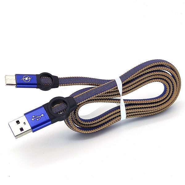 Кабель USB - TYPE C Орбита OT-SMT18 Синий 2.4A  1м