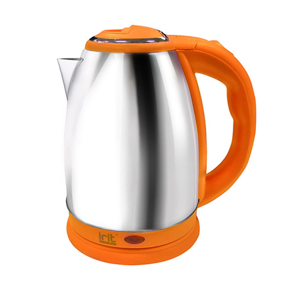 Чайник IRIT IR-1347 оранжевый нерж (1,8л, 1,5кВт) 12 шт/уп