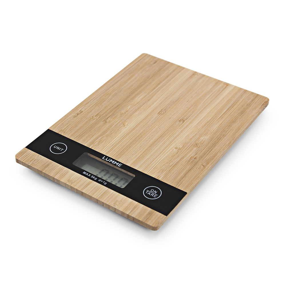 Весы кухонные LUMME LU-1346 бамбук (электронные, 5 кг/1г) 24/уп