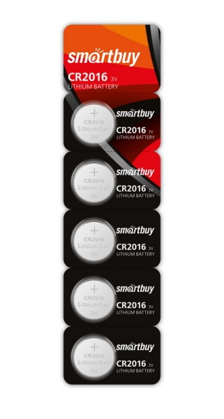 Бат CR-2016    SmartBuy BP-5 (уп.100шт.)