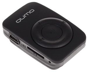 mp3 плеер QUMO Active Cool Black  клипса для носки, Micro SD слот, кабель Micro-USB  в комплекте