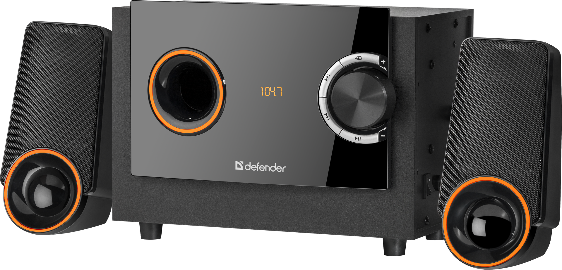 Колонки Defender Х362  2.1  36 Вт, Bluetooth, FM/MP3/SD/USB/LED/RC