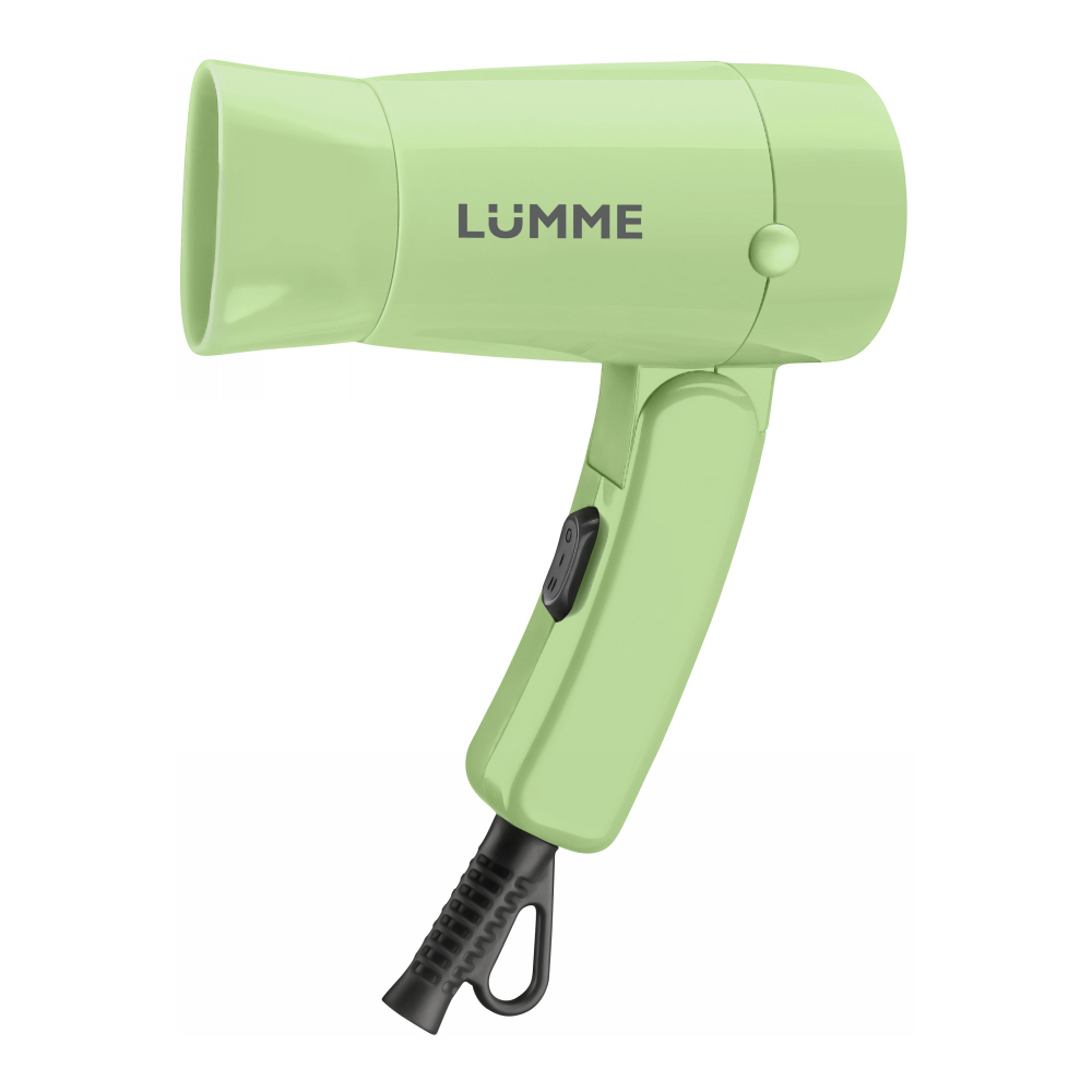 Фен LUMME LU-1054 зелён нефрит (1000Вт, 2реж, складн ручка, концентр) (10/уп)