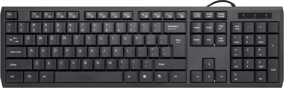 Клавиатура DEFENDER OfficeMate MM-820 USB B(Черн) 104+12кн доп.функ