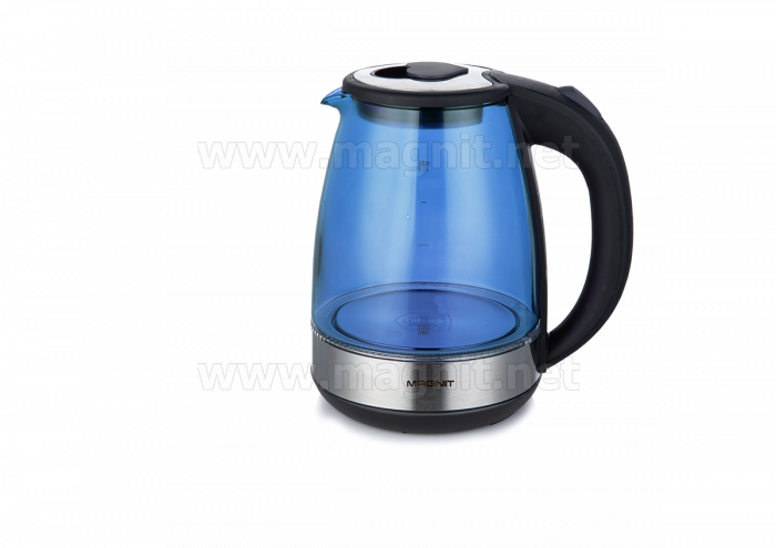 Чайник Magnit RMK-3232 1.7 л 1.5кВт черный синее стекло