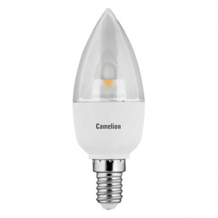 Эл. лампа светодиодная Camelion LED-CW35-6.5W-/830/E14(Свеча 6.5Вт 220В, аналог 60Вт) уп.10