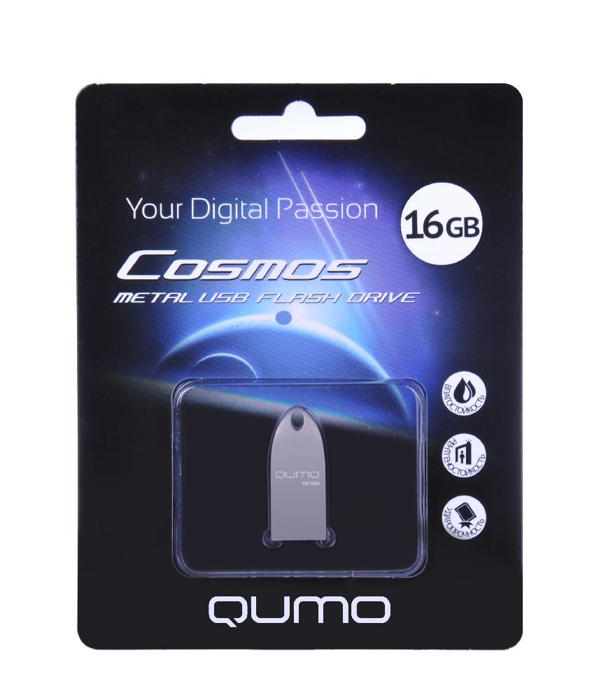 USB2.0 FlashDrives16Gb QUMO Cosmos серебро