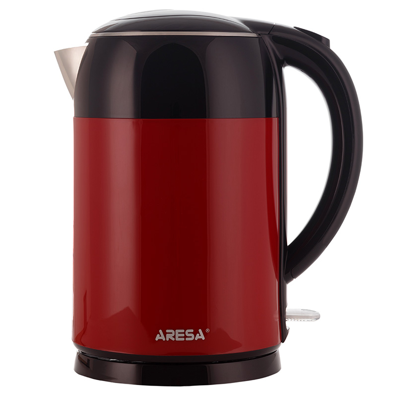 Чайник  ARESA AR-3450 нерж черн/красн 1,8кВт, 1,8л