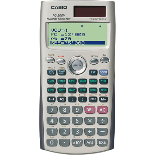 калькулятор CASIO FC-200V (инженерно-финанс., многостроч.матрица,72*132)