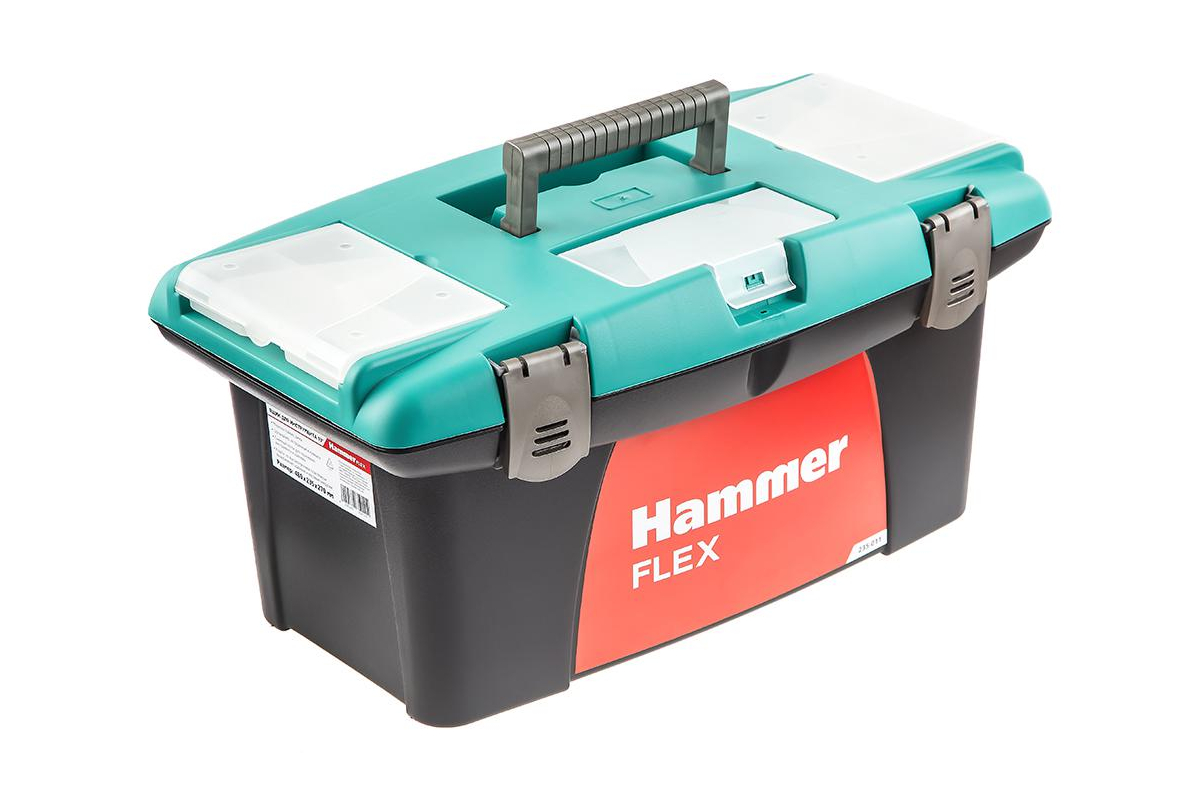 ящик д/инструментов 19" Hammer Flex 235-011 с  морозостойким замком  и  органайзером 480*235*270