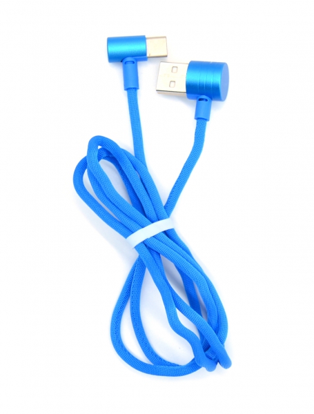Кабель USB - TYPE C Орбита KM-103 цветой, 90град (2A , 1м)