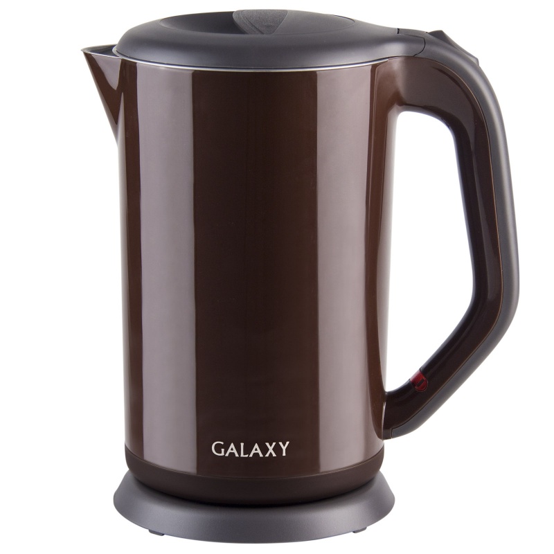 Чайник Galaxy GL 0318 коричневый (2 кВт, 1,7л, двойная стенка нерж и пластик) 6/уп