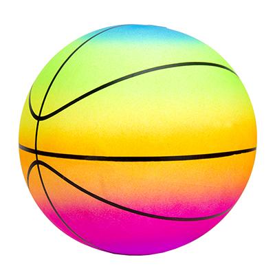Мяч игровой баскетбольный, радужный ПВХ, 23см