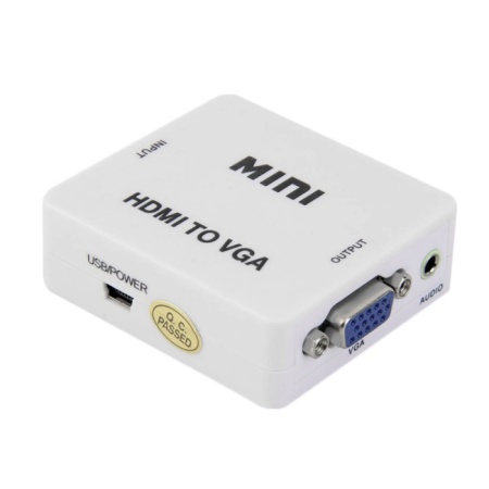 Адаптер Converter (HW-2109) HDMI to VGA 1080P white
