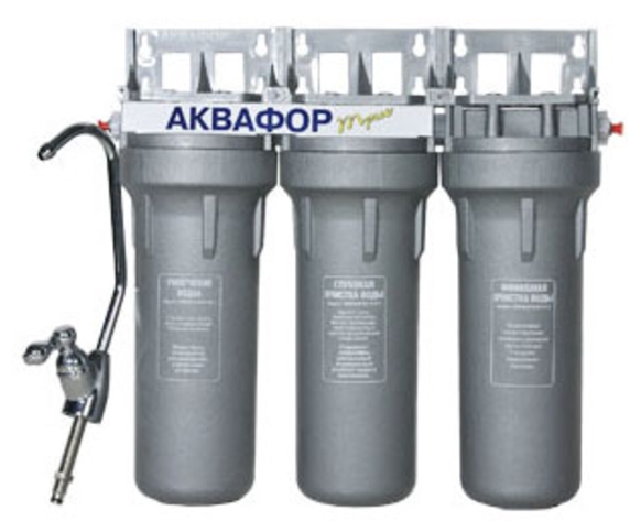 фильтр  АКВАФОР-3 Трио НОРМА Ж 03-04-07 для жесткой воды (умягчающий) с краном КГКП и узлом подкл