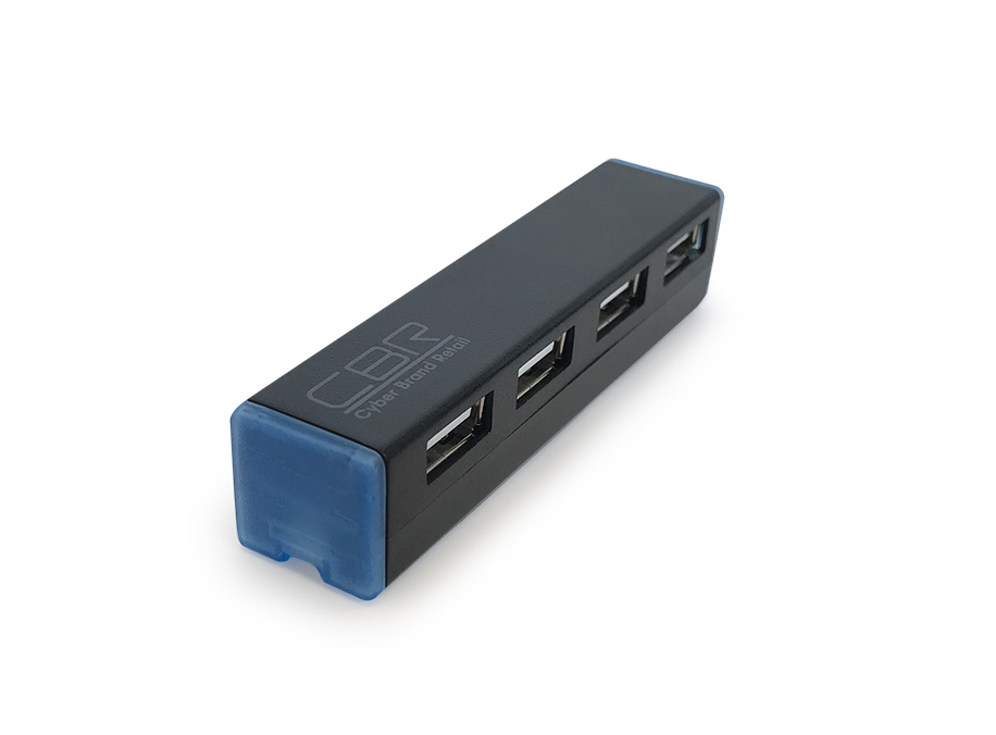 Концентратор USB 2.0  CBR CH-135, 4 порта. Поддержка Plug&Play. Длина провода 4,5см