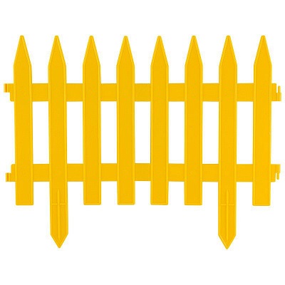 Забор декоративный "GOTIKA" желтый (4 секции)