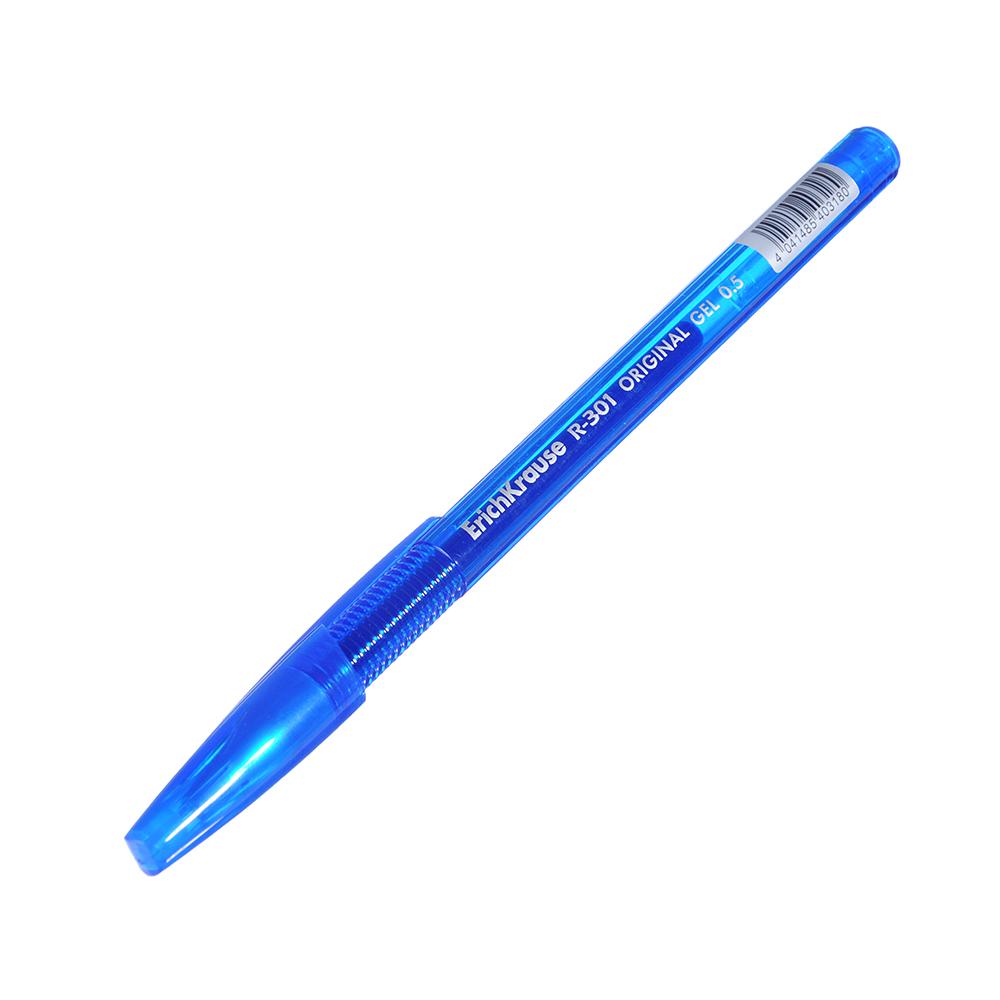 Ручка гелевая синяя "R-301 Ориджинал Джел", 0,5мм, синий корпус, пластик 40318 Erich Krause (12/уп)