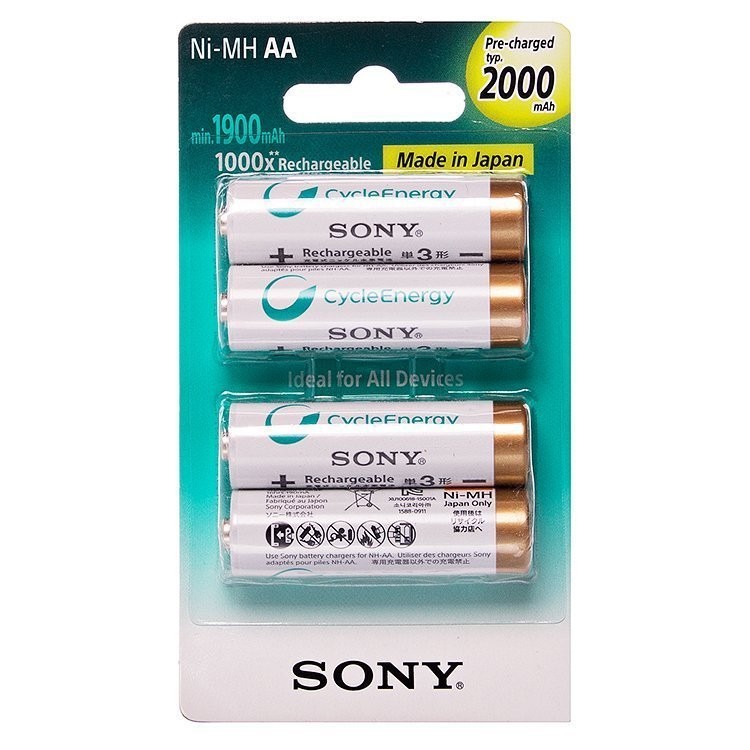 акк R6 Sony  2000mAh CYCLE ENERGY BL4 (Предзаряженный) 40шт/уп Ni-Mh