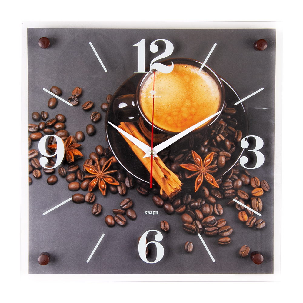 Часы настенные СН 3535 - 010 "Кофе и корица" квадратные (35x35) (10)