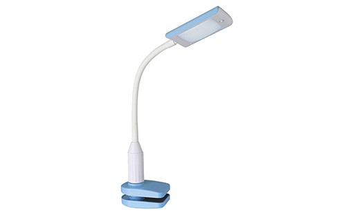 Светильник настол.Camelion KD-789 голубой&белый LED (Светодиод., зажим-струбцина,7Вт,230V ,4000К)