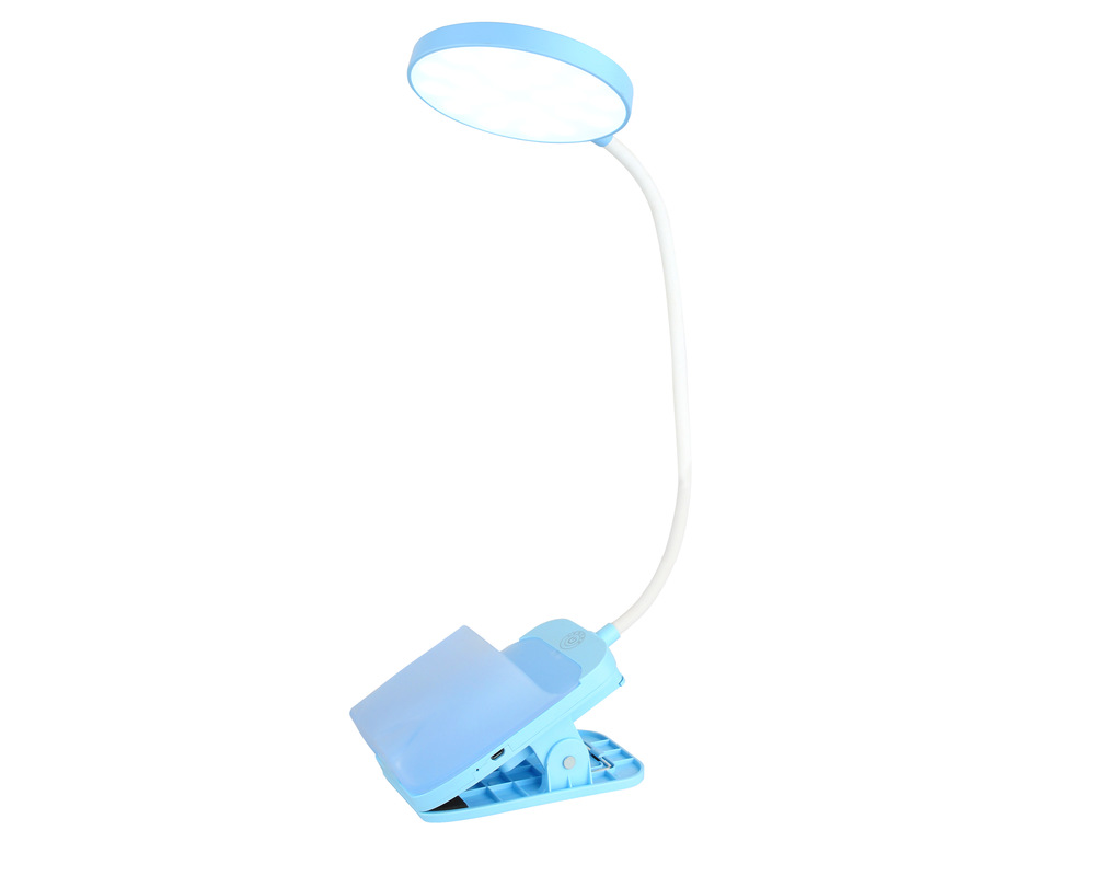 Светильник настол.Ultraflash UF-751 голубой  (LED, 7Вт, 3 уровня яркости, сенсерный ССТ)