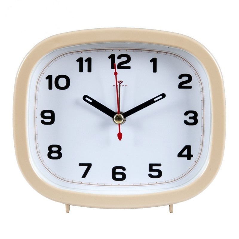 Часы будильник  B5-004 бежевый Классика