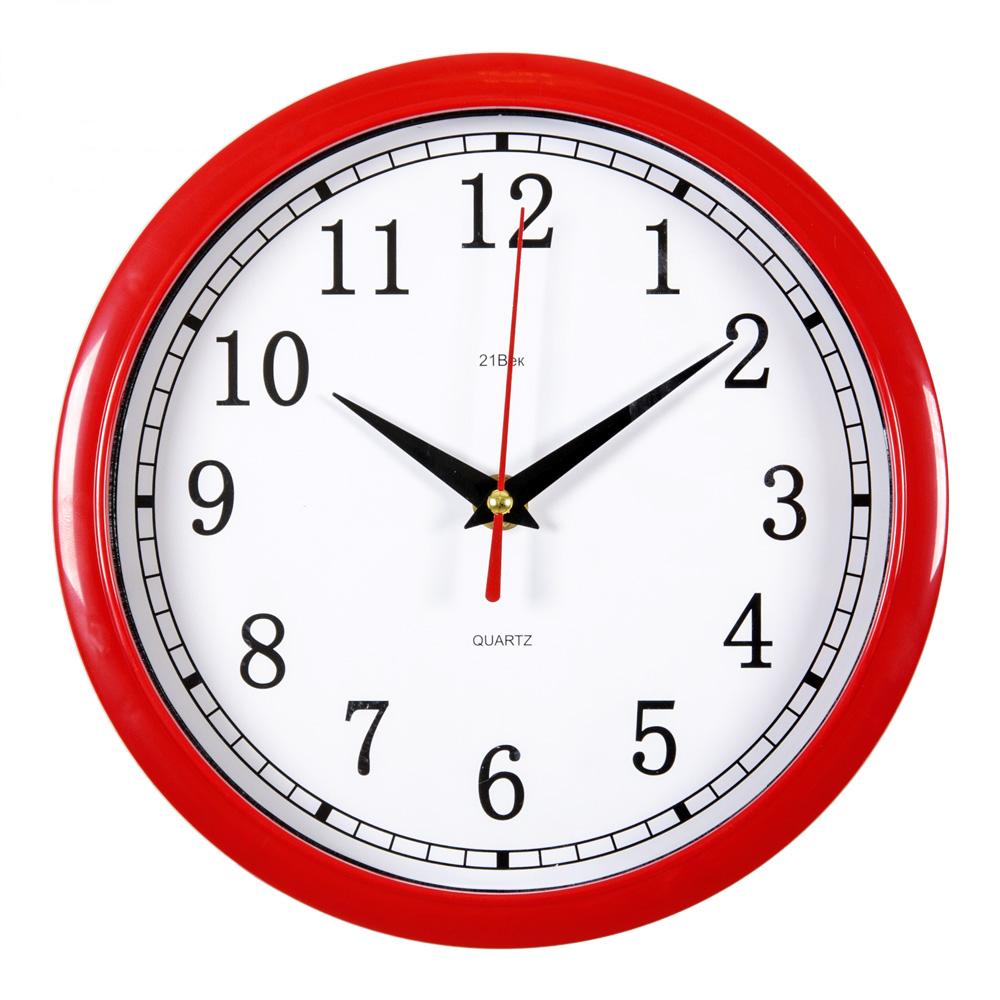 Часы настенные СН 2222 - 329R красные круглые (22x22) (5)
