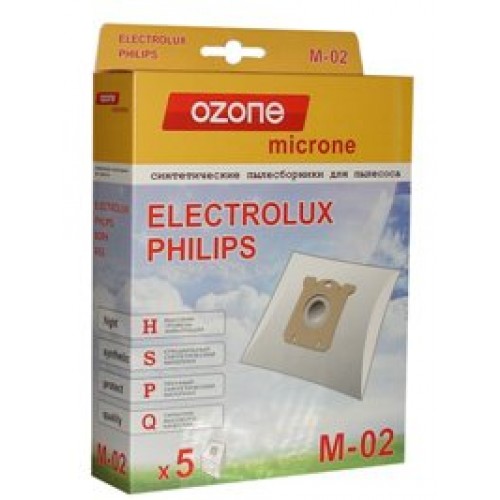 OZONE micron M-02 синтетические пылесборники 5 шт.(S-bag)