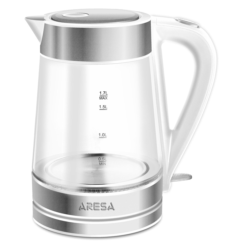 Чайник  Aresa AR-3440 белый 2кВт, 1,7л