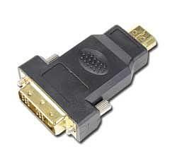 Переходник GEMBIRD штекер HDMI-штекер DVI (A-HDMI-DVI-1) Gold золот.разъемы, для цифр.телев.
