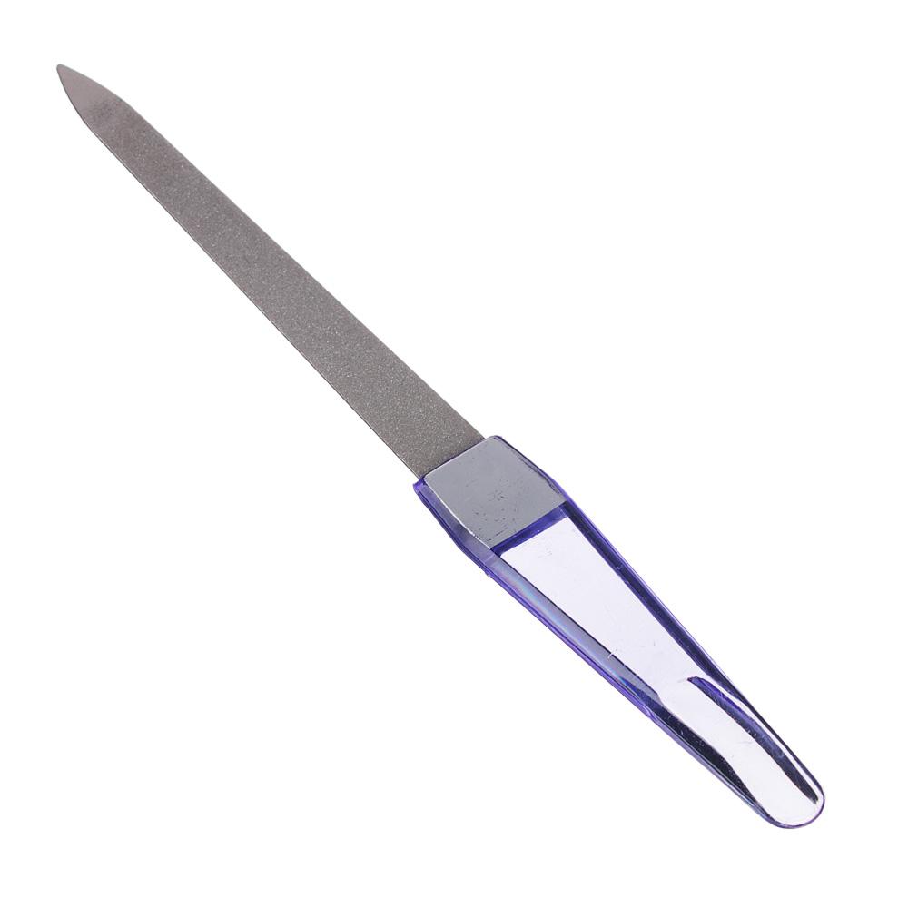 Пилка для ногтей металлическая с пластик,ручкой, 15см, 105#, 305-289