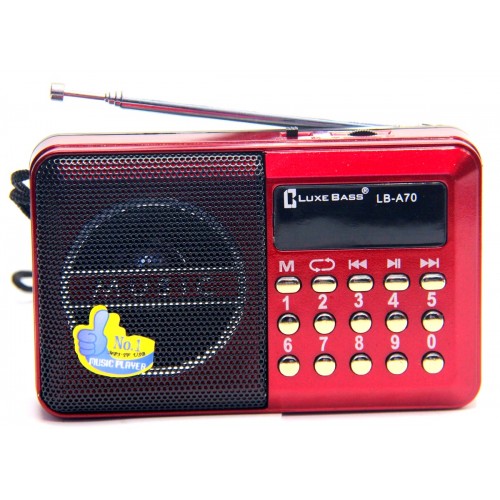 радиоприемник Luxe Bass+USB+SD+аккумулятор LB-A70