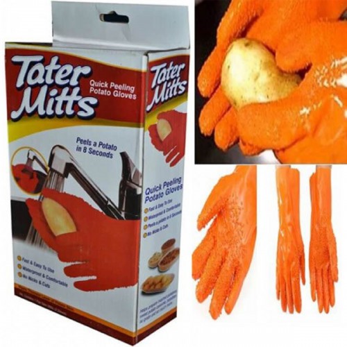 перчатки  TATER MITTS для чистки овощей и рыбы
