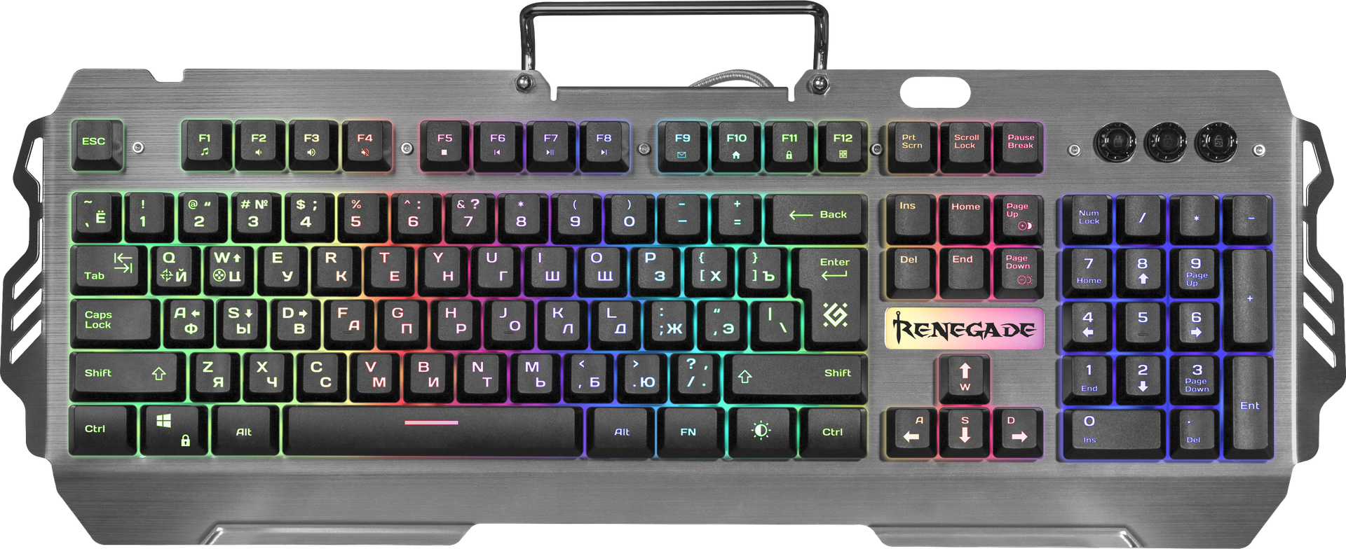 Клавиатура DEFENDER Renegade GK-640DL RU игров,RGB подсветка,9 режим