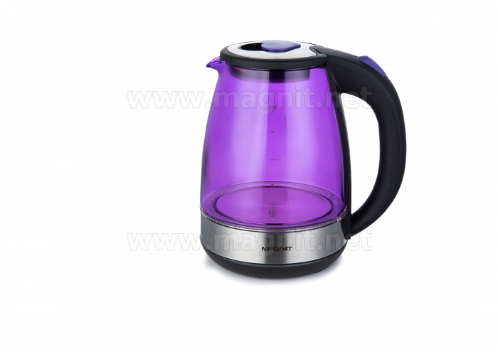 Чайник Magnit RMK-3233 1.7 л 1.5кВт черный фиолет стекло