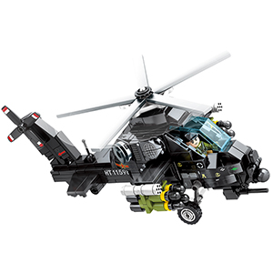 Конструкторы Sembo Block 202122 боевой вертолет, 356 деталей