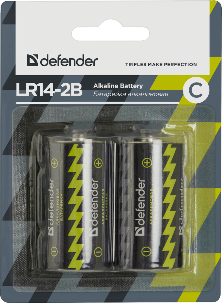 Бат LR14          Defender ВL-2 в блистере (20шт)