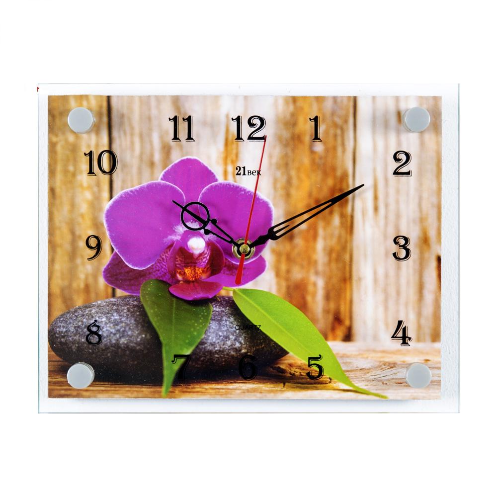 Часы настенные СН 2026 - 870  Орхидея прямоуг (20х26)