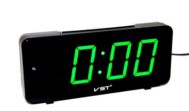 часы настольные VST-763T/2 (зеленый) говорящие