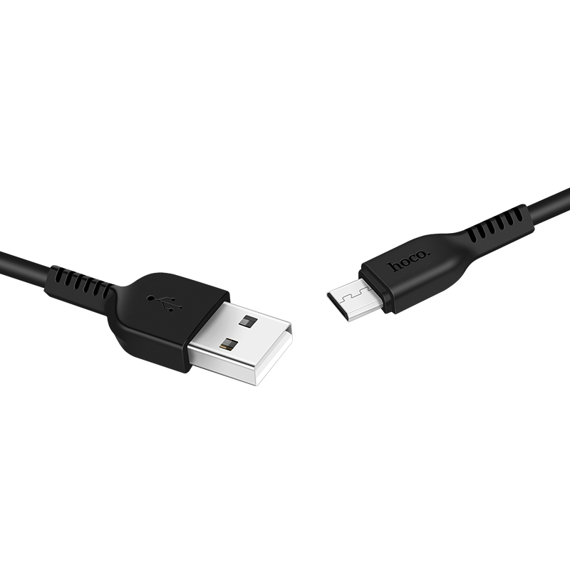 Кабель USB - micro USB HOCO X13 Чёрный  2.4A,1м