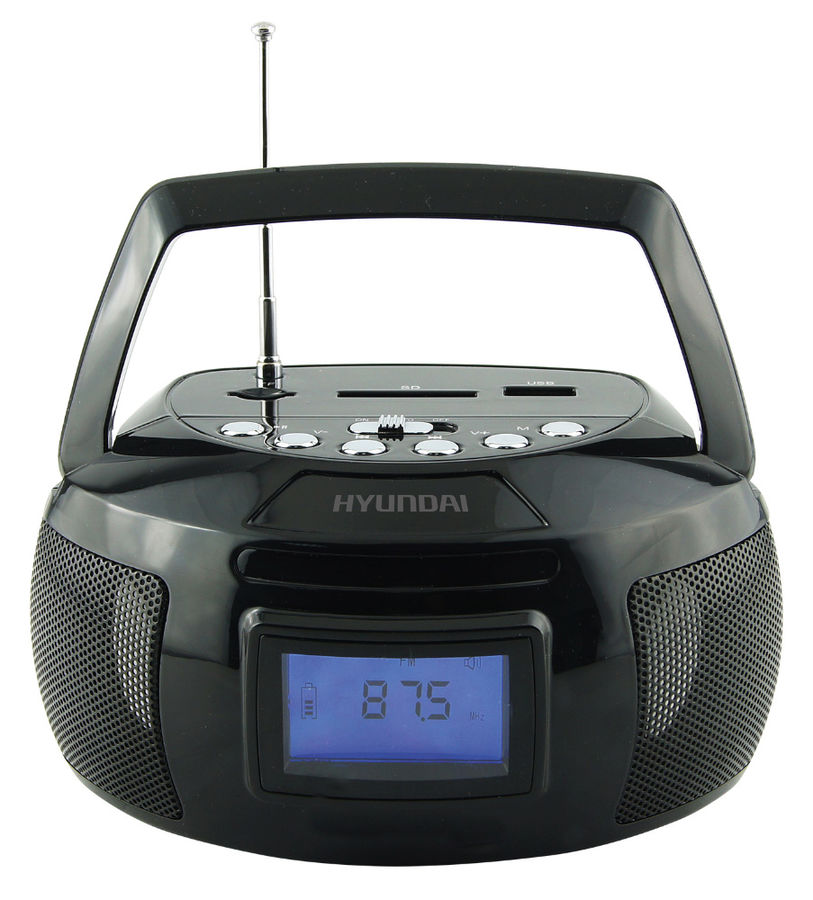 Магнитола Hyundai H-PAS140 черный (6Вт MP3 FM(dig) USB/SD)