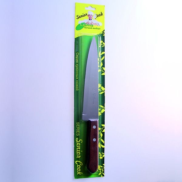 Нож кухон. GRAND L33см с деревян. ручкой в инд.уп-ке /120 арт.20041